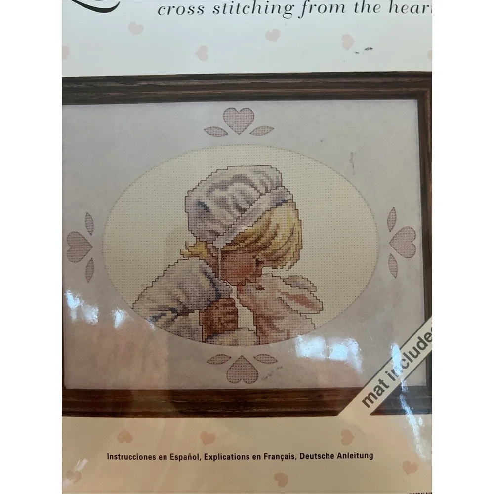 Kisses Bunny Child Picture Easter Rabbit Cross Stitch Kit Unopened Love Notes